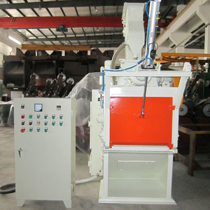 QPL50 Tumble belt type shot blasting machine with pneumatic door 