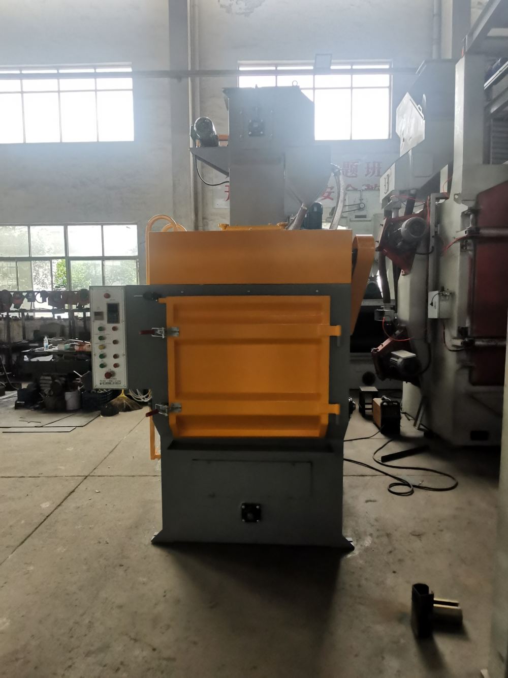 QPL100 Tumble belt type shot blasting machine (Integrated type ) 