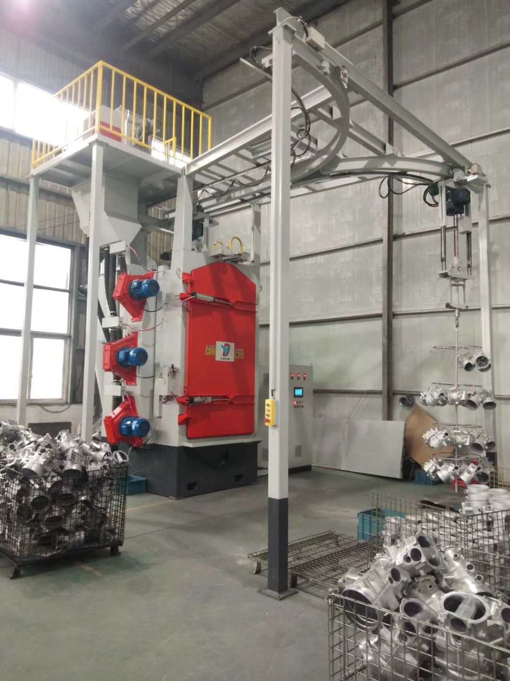 YXD-12-20 Hanger type shot blasting machine 3